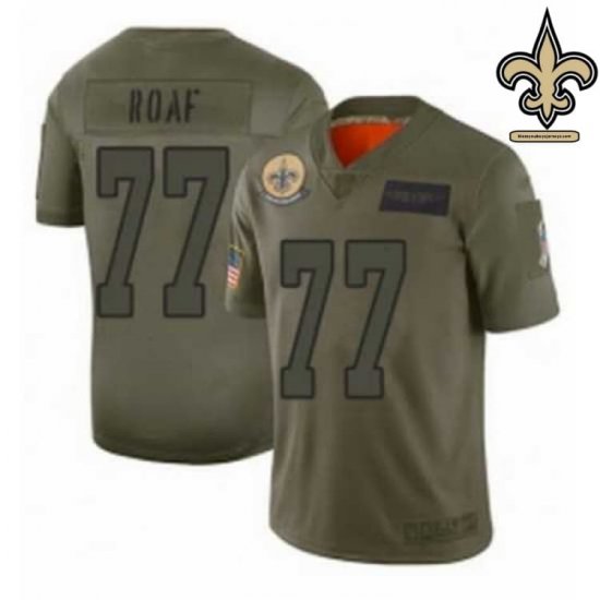 Authentic Pro-Fit New Orleans Saints Who Dat Jersey #77 - Roaf Fan Favorite Edition
