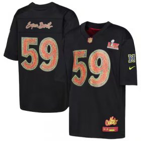 #59 Youth Super Bowl LIX Game Jersey - Black #59Bowl LIX Most Popular in Youth Jerseys