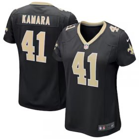 Alvin Kamara Saints #41 Women's Game Jersey - Black #41Kamara Most Popular in Women Jerseys