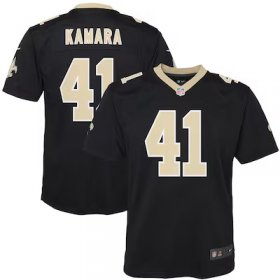Alvin Kamara Saints #41 Youth Game Jersey - Black #41Kamara Most Popular in Youth Jerseys