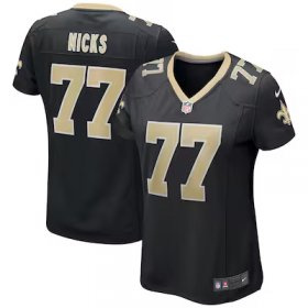 Carl Nicks Saints #77 Women's Game Retired Player Jersey - Black #77Nicks Most Popular in Women Jerseys Carl Nicks Saints #77 Women's Game Retired Player Jersey - Black #77Nicks Most Popular in Women Jerseys
