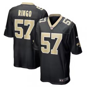 Christian Ringo Saints #57 Game Player Jersey - Black #57Ringo Most Popular in Men Jerseys