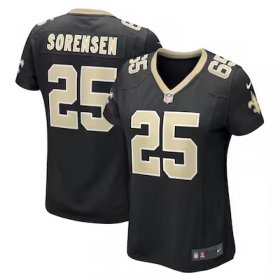 Daniel Sorensen Saints #25 Women's Game Player Jersey - Black #25Sorensen Most Popular in Women Jerseys