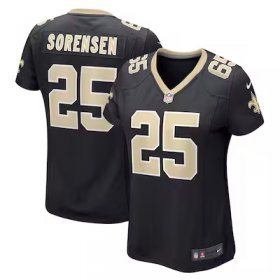 Daniel Sorensen Saints #25 Women's Player Game Jersey - Black #25Sorensen Most Popular in Women Jerseys