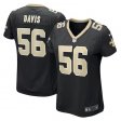 Demario Davis Saints #56 Women's Game Jersey - Black #56Davis Most Popular in Women Jerseys