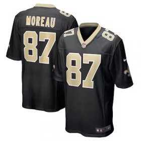 Foster Moreau Saints #87 Team Game Jersey - Black #87Moreau Most Popular in Men Jerseys