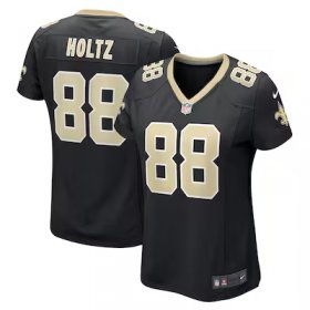 J.P. Holtz Saints #88 Women's Game Player Jersey - Black #88Holtz Most Popular in Women Jerseys