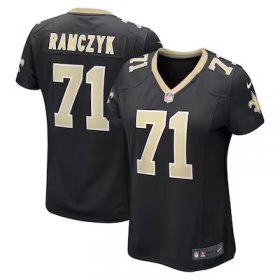 Ryan Ramczyk Saints #71 Women's Game Jersey - Black #71Ramczyk Most Popular in Women Jerseys