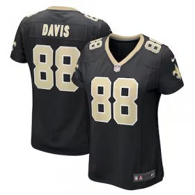 Shaquan Davis Saints #88 Women's Game Jersey - Black #88Davis Most Popular in Women Jerseys