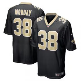 Smoke Monday Saints #38 Game Player Jersey - Black #38Monday Most Popular in Men Jerseys