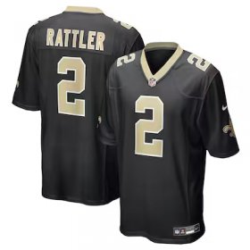 Spencer Rattler Saints #2 Team Game Jersey - Black #2Rattler Most Popular in Men Jerseys
