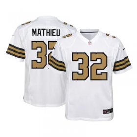 Tyrann Mathieu Saints #32 Youth Game Jersey - White #32Mathieu Most Popular in Youth Jerseys